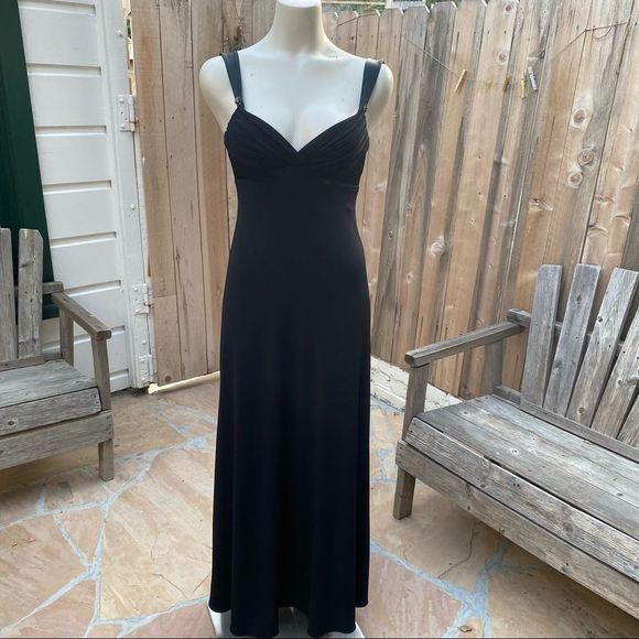 Laundry by Shelli Segal black maxi dress size 2 petite - Picture 6 of 10
